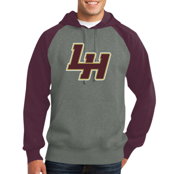 LH - Raglan Colorblock Pullover Hooded Sweatshirt Thumbnail