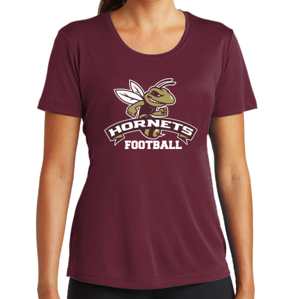Hornets Football - Ladies 100% Poly T-Shirt Thumbnail