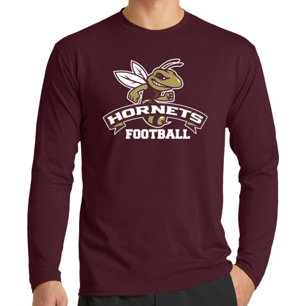 Hornets Football - Long Sleeve Performance Blend Tee Thumbnail