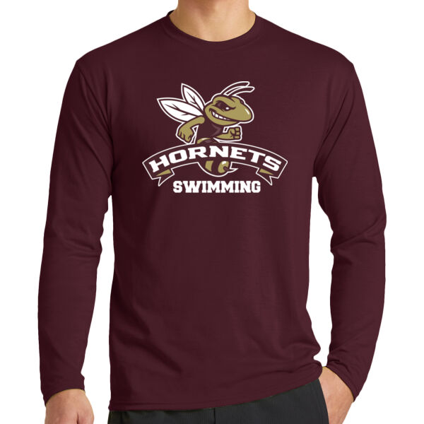 Hornets Swimming - Long Sleeve Performance Blend Tee Thumbnail