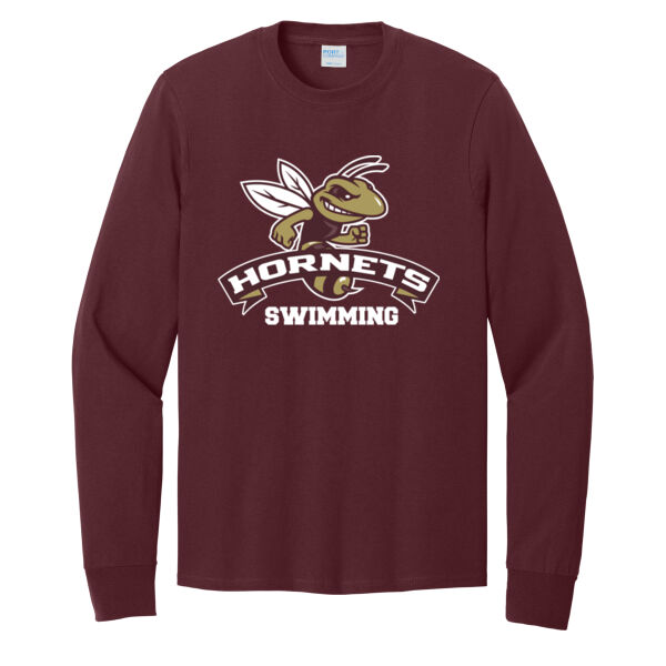 Hornets Swimming - Long Sleeve Core Cotton Tee Thumbnail