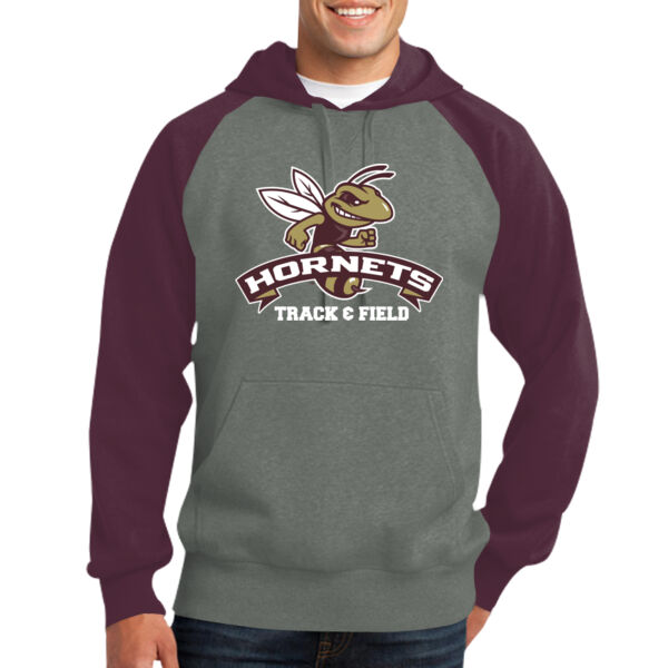 Hornets Track & Field - Raglan Colorblock Pullover Hooded Sweatshirt Thumbnail