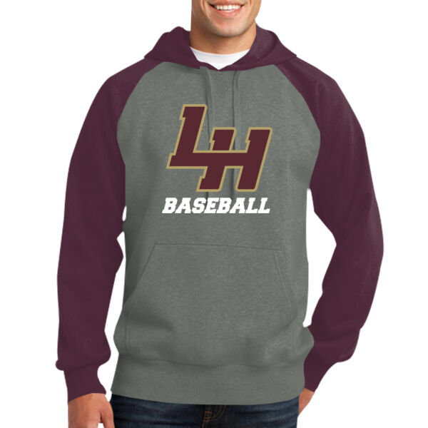 LH Baseball - Raglan Colorblock Pullover Hooded Sweatshirt Thumbnail