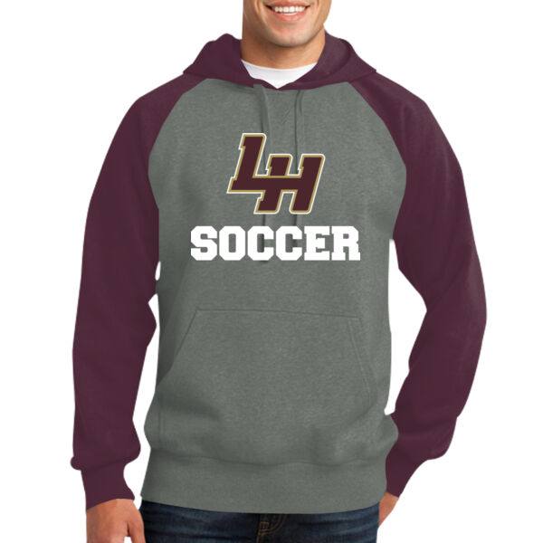 LH Soccer - Raglan Colorblock Pullover Hooded Sweatshirt Thumbnail