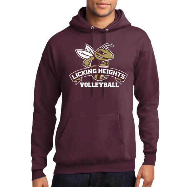 Licking Heights Volleyball - Lightweight Core Fleece Pullover Hooded Sweatshirt Thumbnail