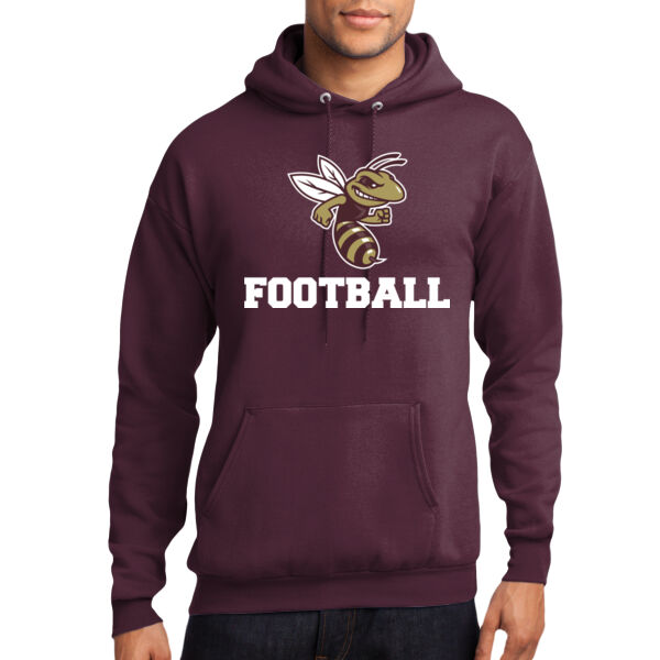 Football - Lightweight Core Fleece Pullover Hooded Sweatshirt Thumbnail