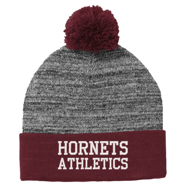 Athletics Text - Heather Pom Pom Beanie Thumbnail