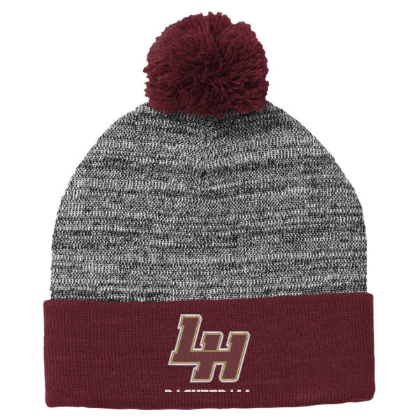 LH Basketball - Heather Pom Pom Beanie Thumbnail