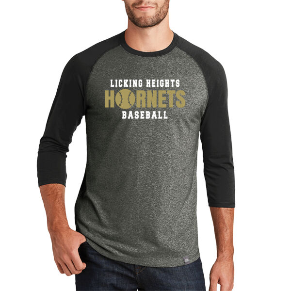 Hornets Baseball - Heritage Blend 3/4 Sleeve Baseball Raglan Tee Thumbnail