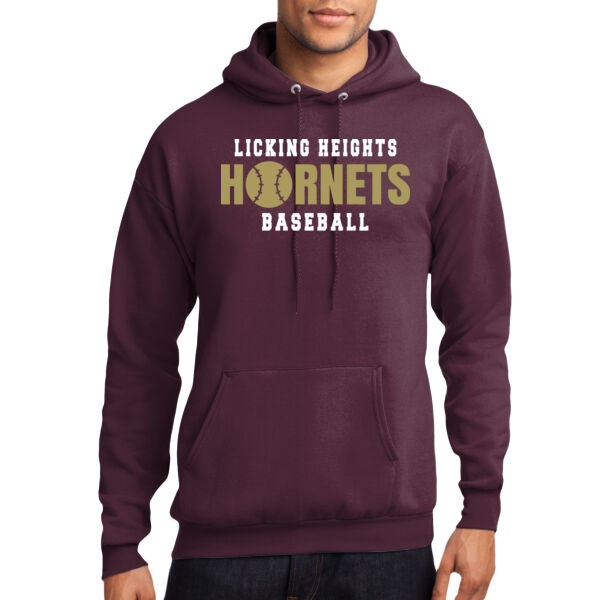 Hornets Baseball - Lightweight Core Fleece Pullover Hooded Sweatshirt Thumbnail
