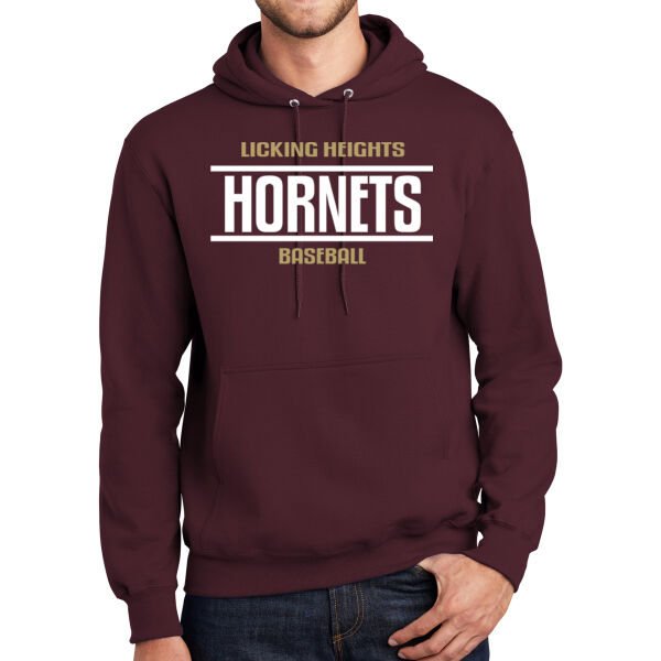 LH Hornets Baseball - Mediumweight Fleece Pullover Hooded Sweatshirt Thumbnail