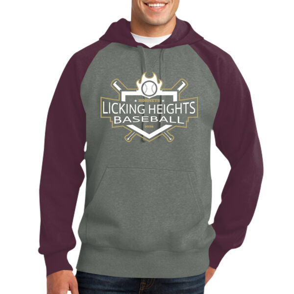 LH Baseball 2025 - Raglan Colorblock Pullover Hooded Sweatshirt Thumbnail