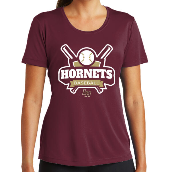 Hornets Baseball KO - Ladies 100% Poly T-Shirt Thumbnail