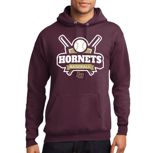 Hornets Baseball KO - Lightweight Core Fleece Pullover Hooded Sweatshirt Thumbnail