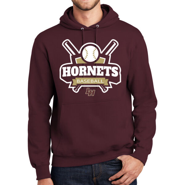 Hornets Baseball KO - Mediumweight Fleece Pullover Hooded Sweatshirt Thumbnail