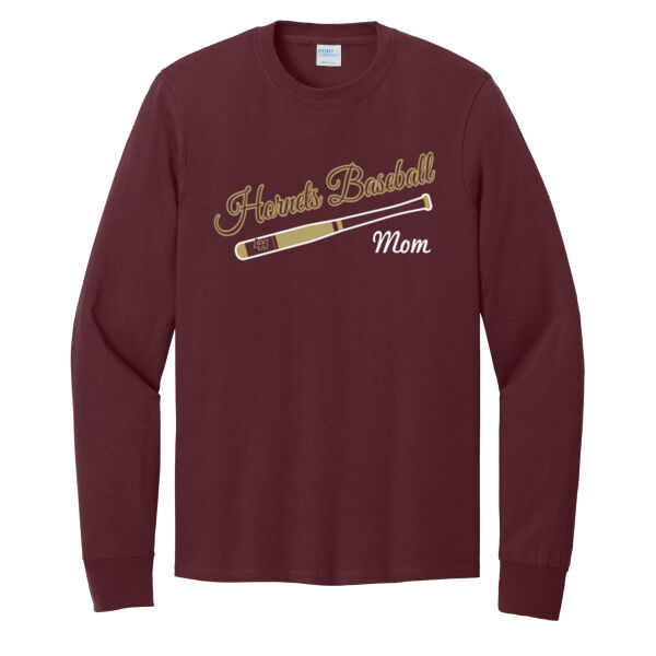 LH Baseball Mom - Long Sleeve Core Cotton Tee Thumbnail