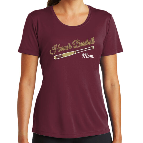LH Baseball Mom - Ladies 100% Poly T-Shirt Thumbnail