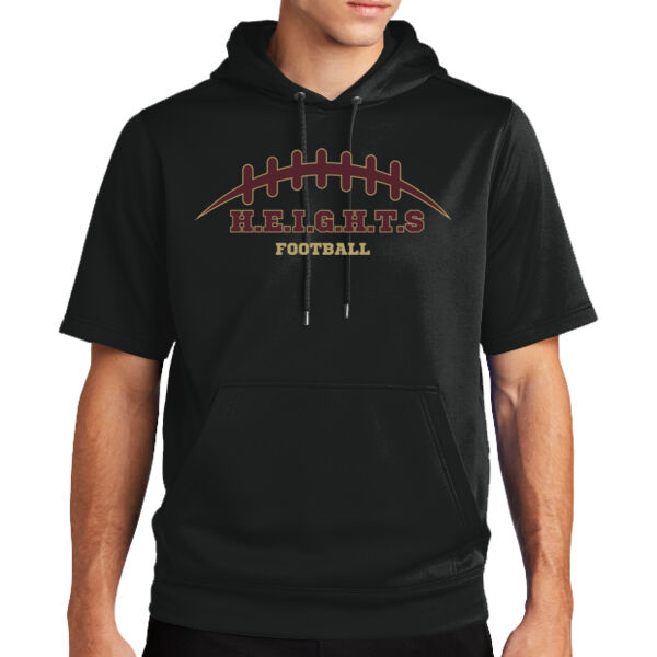 LH Football 25 - Sport Wick ® Fleece Short Sleeve Hooded Pullover Thumbnail