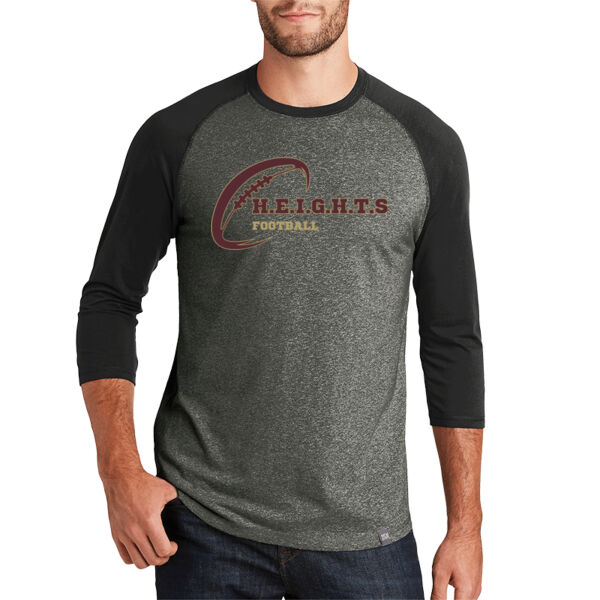 Heights Footabll - Heritage Blend 3/4 Sleeve Baseball Raglan Tee Thumbnail