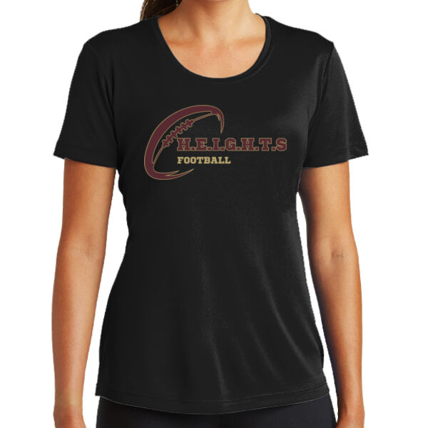 Heights Footabll - Ladies 100% Poly T-Shirt Thumbnail