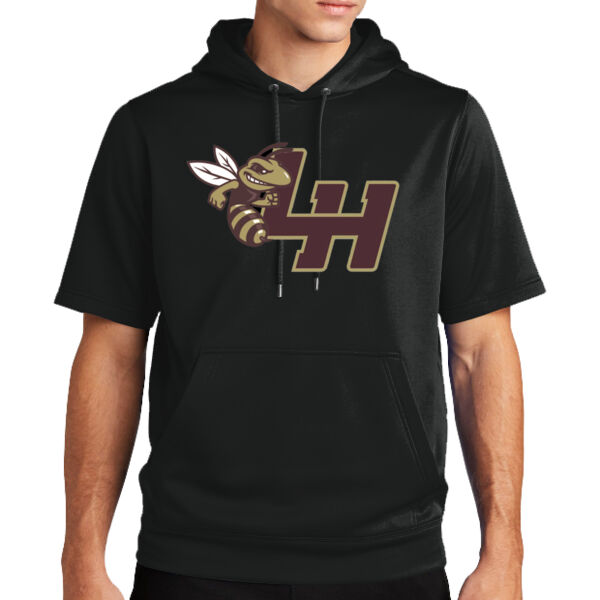 LH Hornets - Sport Wick ® Fleece Short Sleeve Hooded Pullover Thumbnail