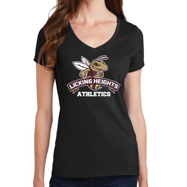 LH - Ladies 4.5oz Fan Favorite V-Neck T-Shirt Thumbnail