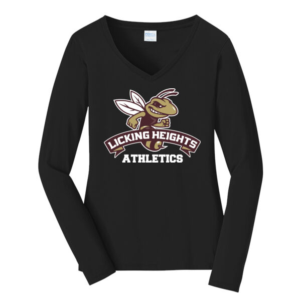 LH - Ladies Long Sleeve Fan Favorite V Neck Tee Thumbnail