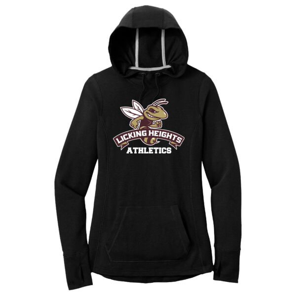 LH - Women's PosiCharge ® Tri Blend Wicking Fleece Hooded Pullover Thumbnail