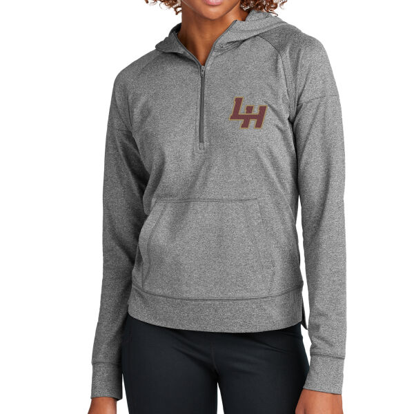 LH - Ladies Sport Wick ® Stretch 1/2 Zip Hoodie Thumbnail